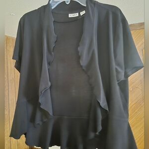 Chico's Black Open-Front Cardigan